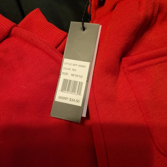 NWT Galaxy Red jogging pants with zipper pockets boys size 10-12 (M) - Picture 5 of 6